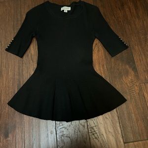 Ladies Carmen peplum style sweater